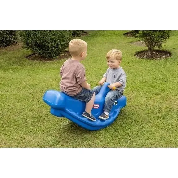 Little Tikes - Baleine Double à Bascule Bleue - Convient pour 1, 2 ou 3 enfants-4