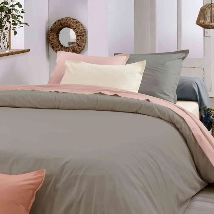Housse de couette - HOME MAISON - Bronze - 100% coton biologique - 140 x 200 cm - Lavable en machine-1