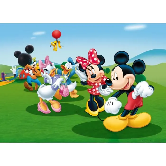 Poster XXL - DISNEY - La Maison de Mickey - H 115 x L 160 cm - Décoration murale - Noir-0