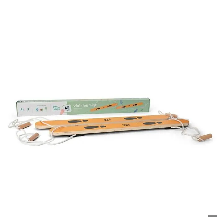 Skis d'été en bois pour enfant - Buitenspeel - Jeu plein air - Skis sur herbe-4
