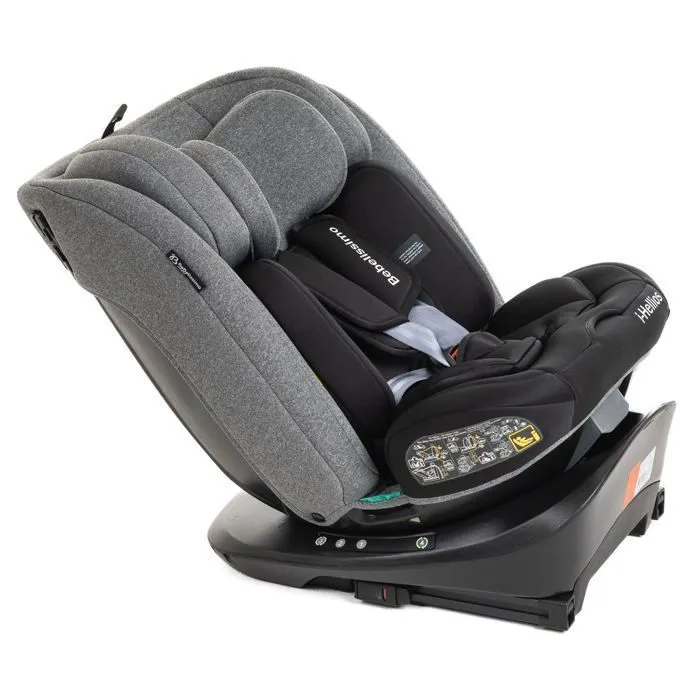 BEBELISSIMO - Siège auto Isofix - pivotant 360 ° -  40-150cm - (0-36kg) - Hellios  - gris / noir- R129 i-size-2