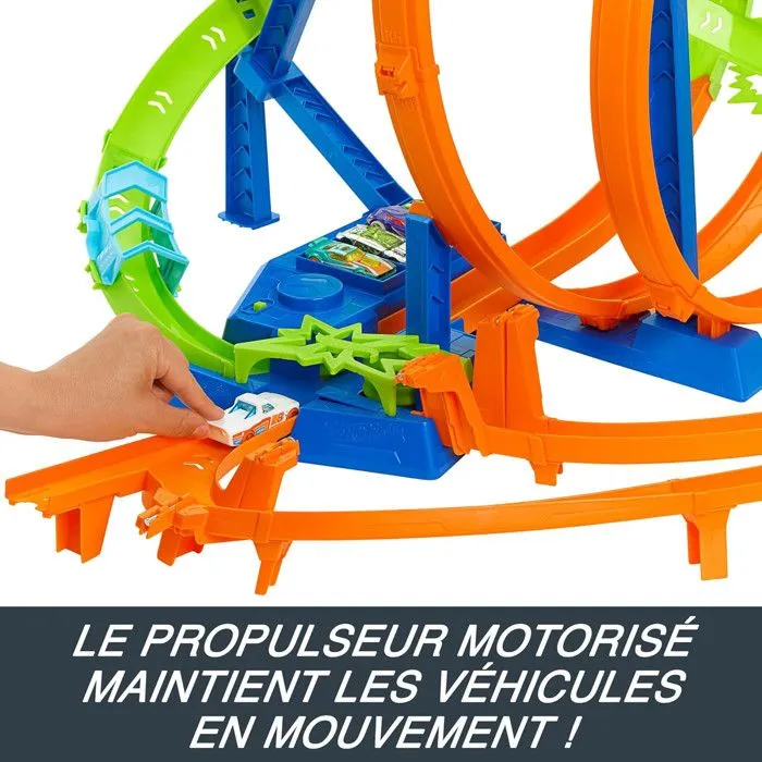Circuit de voitures - Hot Wheels - Coffret Looping - 5 zones de carambolage - 1 voiture incluse - Dès 4 ans-3