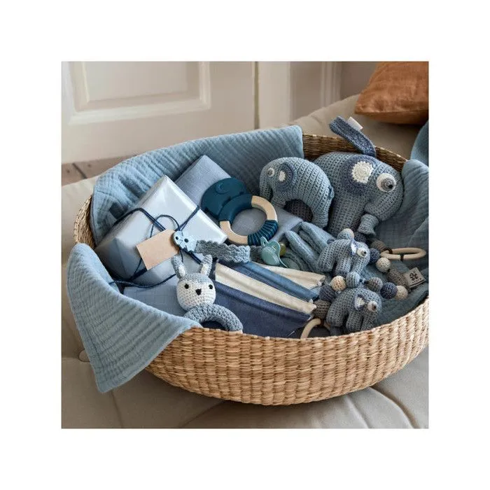 Chaîne d'activités sensorielle Fanto - Bleu poudre - Poussette et landeau - Pour bébé dès la naissance - Sebra-1