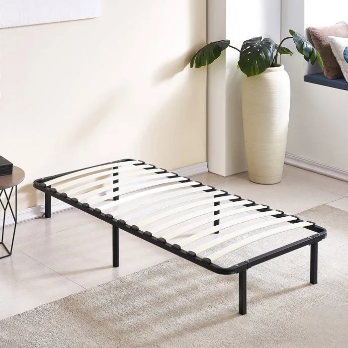 Sommier - Sampur - EcoFlex 90x190cm - Lattes en bois - Pieds inclus - Confort optimal-0