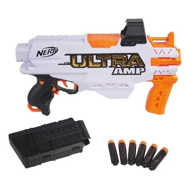 NERF - Ultra - Amp - Blaster motorisé - chargeur 6 fléchettes - 6 fléchettes - compatible uniquement avec fléchettes NERF - Ultra-2