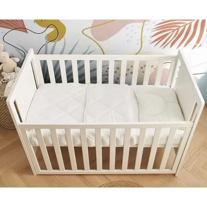 Couette - 100x140 cm - MON P'TIT DODO - Chaude - 100% Polyester Fibre creuse siliconée - 1 personne - Blanc-1