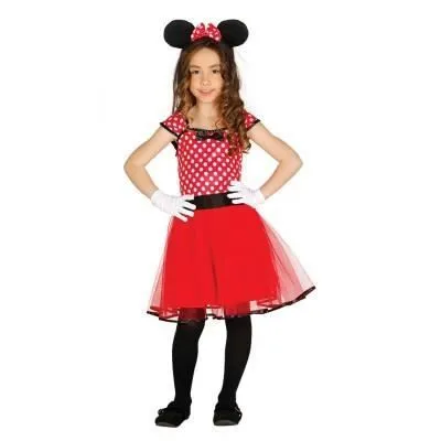 Déguisement Minnie Disney Fille - Personnage Fiction - Rouge - Polyester - Normes UE-1