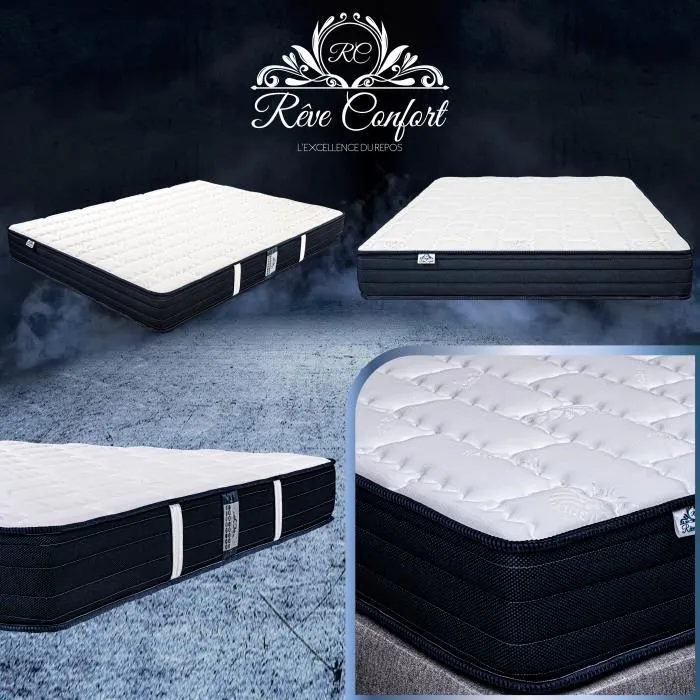 Matelas 140x190 cm - REVE CONFORT - Memory Gold - Mousse à mémoire de forme - Ferme-2