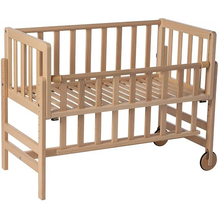 Lit bébé - Geuther - 1123 7 ROH OM - 99x52x87.3 cm - Bois massif - 1 place-0