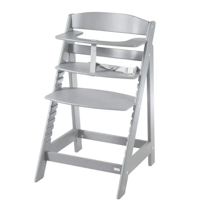 ROBA Chaise Haute Évolutive Sit Up Flex - Utilisable Jusqu'à la Chaise d'Adolescent - Bois Gris-0