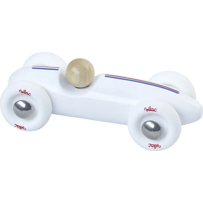Vilac - Voiture Grand Prix vintage PM blanche-1