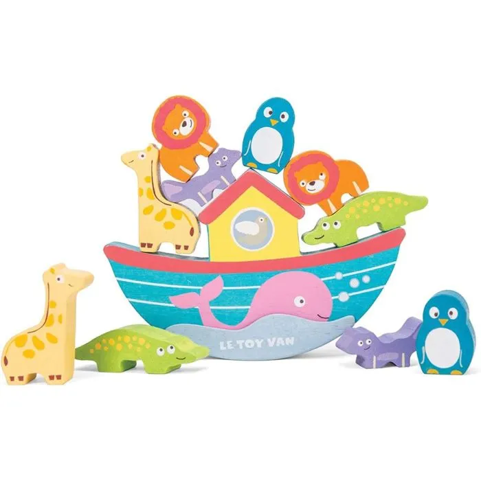 Jouet en bois - Le Toy Van - Arche d'équilibre de Noé - 10 animaux - 24 mois à 6 ans - Intérieur-2