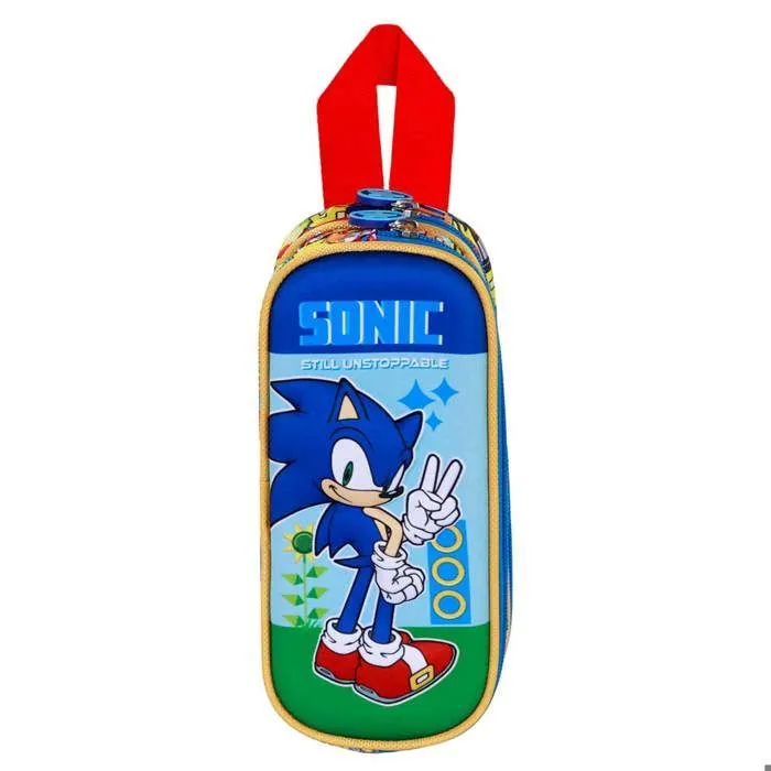 Trousse Double 3D - Sonic Unstoppable - Bleu- Taille Unique-1