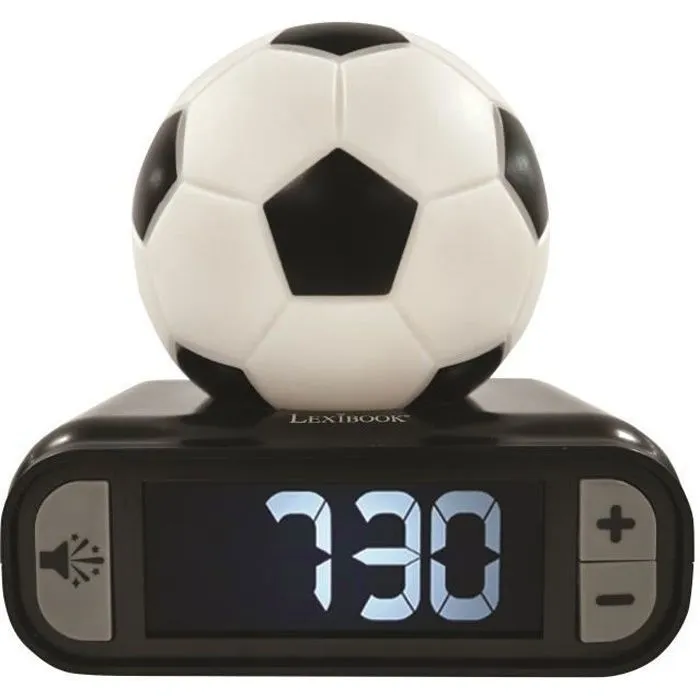 Réveil digital avec veilleuse Ballon de Foot et effets sonores-0
