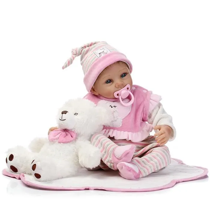 Poupée Reborn - NPKDOLL - TY1106RU - Silicone - Éducative - Douce - 55cm-3