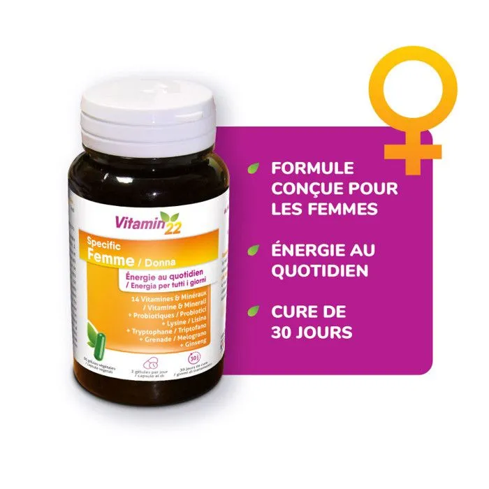 Ineldea Vitamin 22 Specific Femme 60 gélules-3