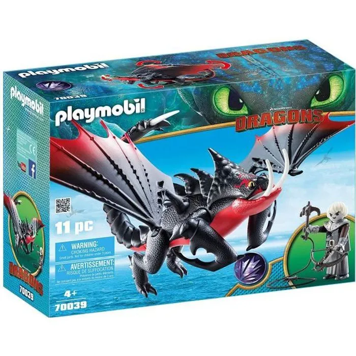 PLAYMOBIL - Dragons 3 - Agrippemort et Grimmel - 11 pièces - 4 ans et plus - Plastique-0