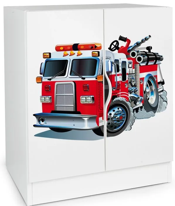 Armoire fonctionnelle  - Roma - Meubles pour enfants, commode au design magnifique Pompier-1