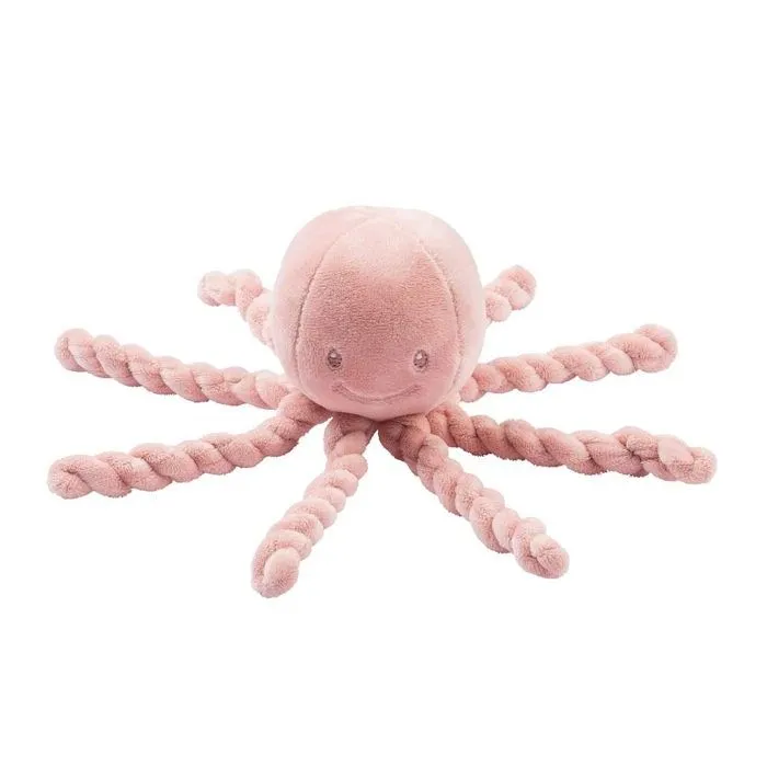 NATTOU Doudou Pieuvre Lapidou - 23 cm - 100% polyester - Rose-1