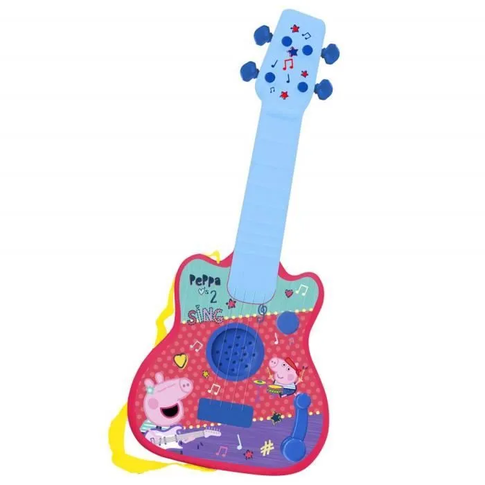 Guitare - Peppa Pig - Modèle Peppa Pig - Couleur Bleu - Couleur Rose - Guitare classique-0