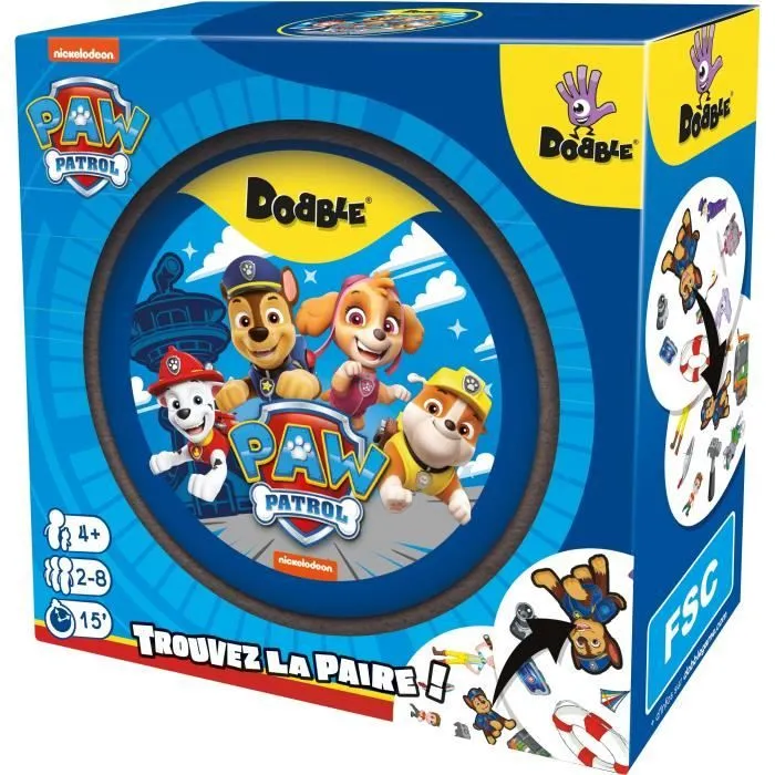 Dobble : Pat Patrouille|Zygomatic - Jeu de société - 5 mini-jeux - À partir de 6 ans-0