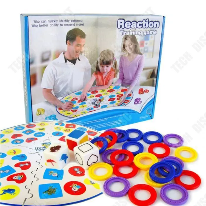 TD® Jeu d'entraînement à la réaction Brain Power Combat Jeux de société pour enfants Jouets éducatifs Jeux interactifs parent-enfant-0