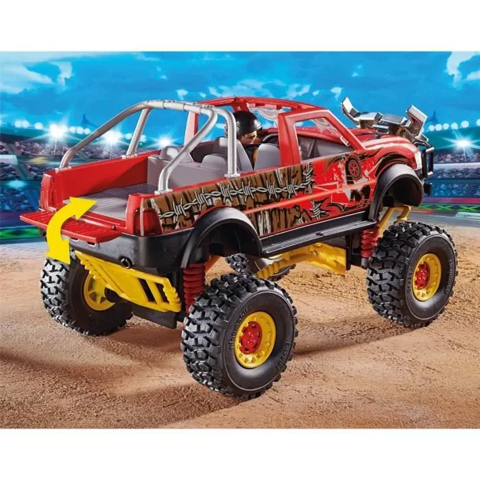 PLAYMOBIL - 70549 - Stuntshow 4x4 de cascade Taureau - Bleu - Mixte - 970g-4