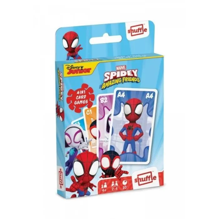 Cartamundi Marvel - Spidey - Shuffle - 4 in 1-5th Panel Packaging FR-NL - 5411068863318-0