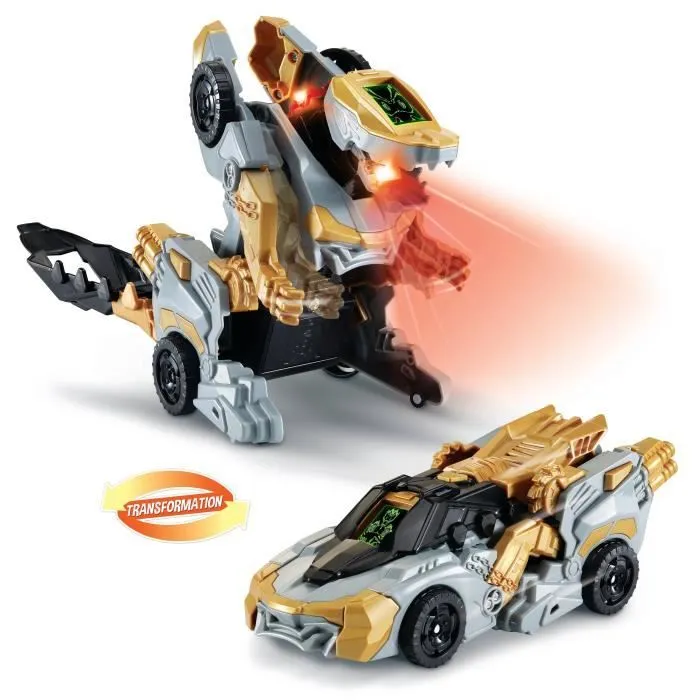 VTECH - Switch & Go Dinos - 1'Click - Vulcanion, Méga Dragon - Enfant - Pile - Marron, noir et gris-0