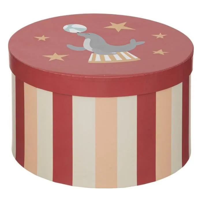 Boîtes de Rangement - Cirque - Lot de 3 - Multicolore - D. 25 x H. 15 cm-1