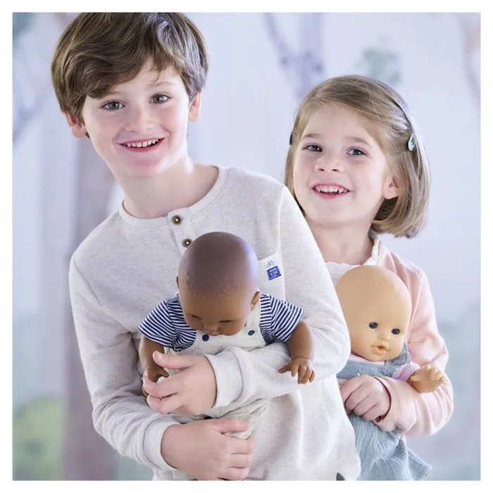 T-Shirt et Salopette Écru Bords de Loire - COROLLE - 36 cm - Rayé bleu marine et écru - Enfant - Mixte-5