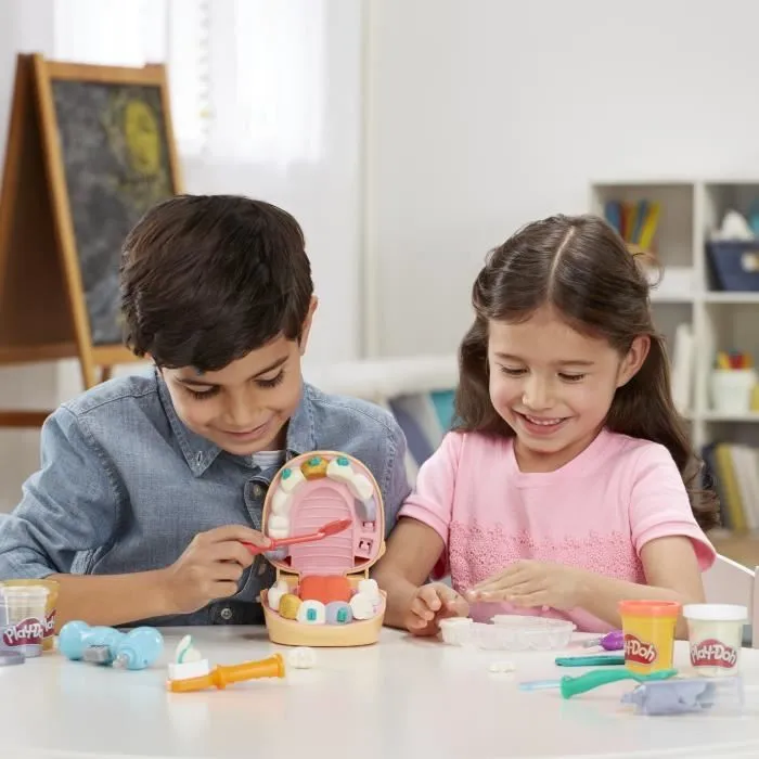 Play-Doh Cabinet dentaire pour enfants - 8 Pots de pâte à modeler atoxique - dès 3 ans-3