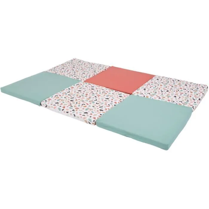 Maxi tapis d'éveil Malin - TINEO - Tapis évolutif 5-en-1 - 180 x 120 cm - Géométrique / Animaux rigolos-1