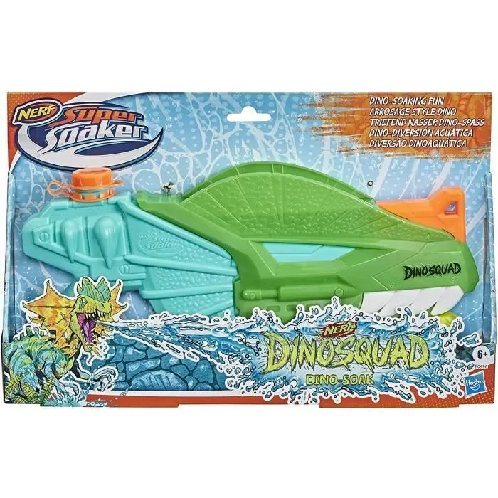 Pistolet à eau NERF Super Soaker Dino Soak à pompe - DinoSquad - Pour jeux d'eau extérieurs-5