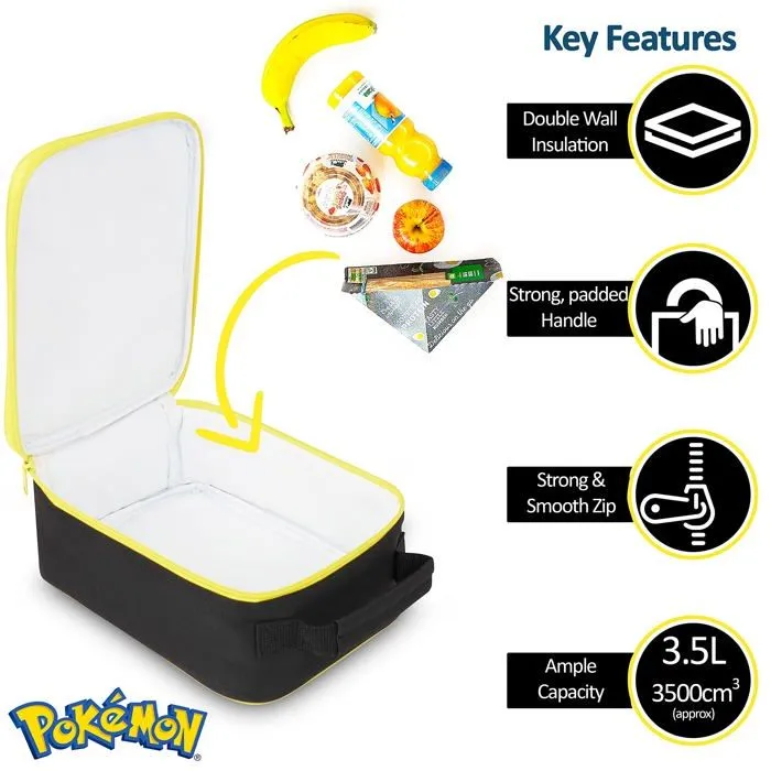 Lunch box - boite a repas Pokemon Sac Isotherme Repas Enfant - Lunch Box Enfant Dejeuner Gouter Pique Nique (Multi)-2