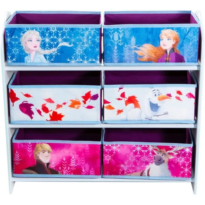 Disney La Reine des Neiges - Meuble de rangement pour chambre d’enfant avec 6 bacs-5