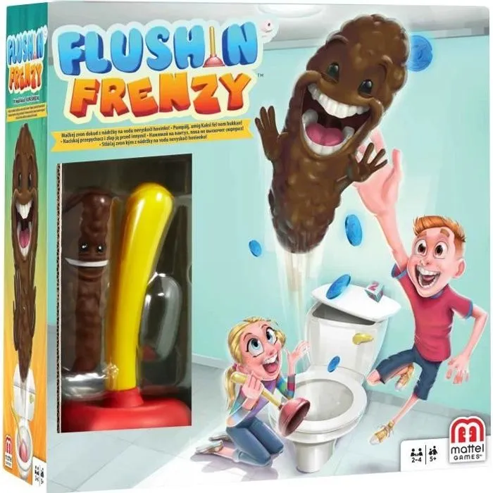 Jeu de société enfant - Toilettes Folie - MATTEL GAMES - 2 à 4 joueurs - 5 ans et +-0