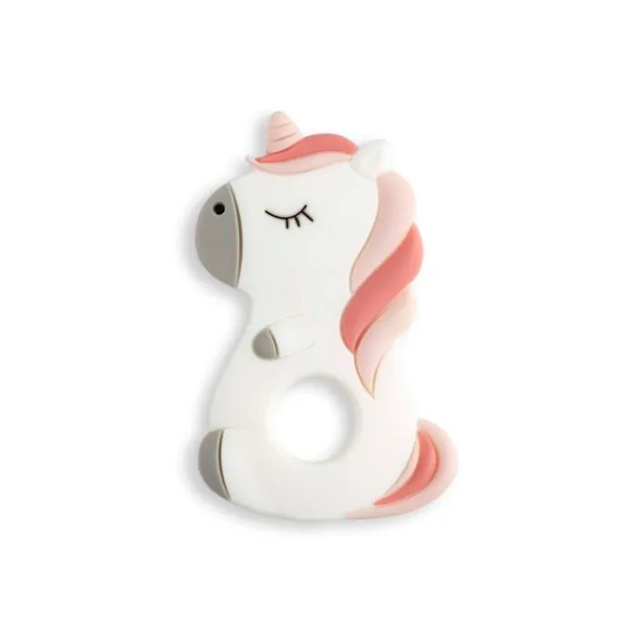 Anneau de dentition en silicone - Maïka - Blanc-0