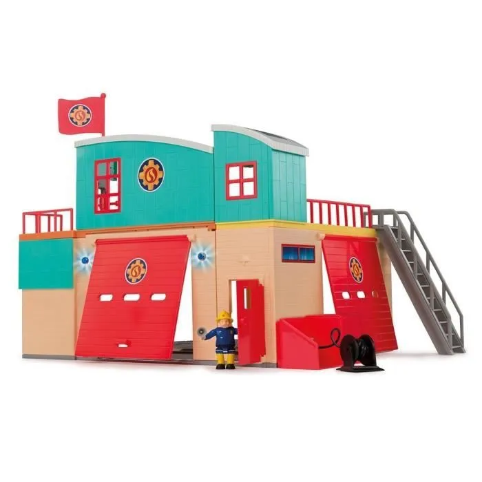 Caserne Sam le Pompier Pontypandy Smoby avec 1 figurine - Jouet pour enfant à partir de 3 ans-1