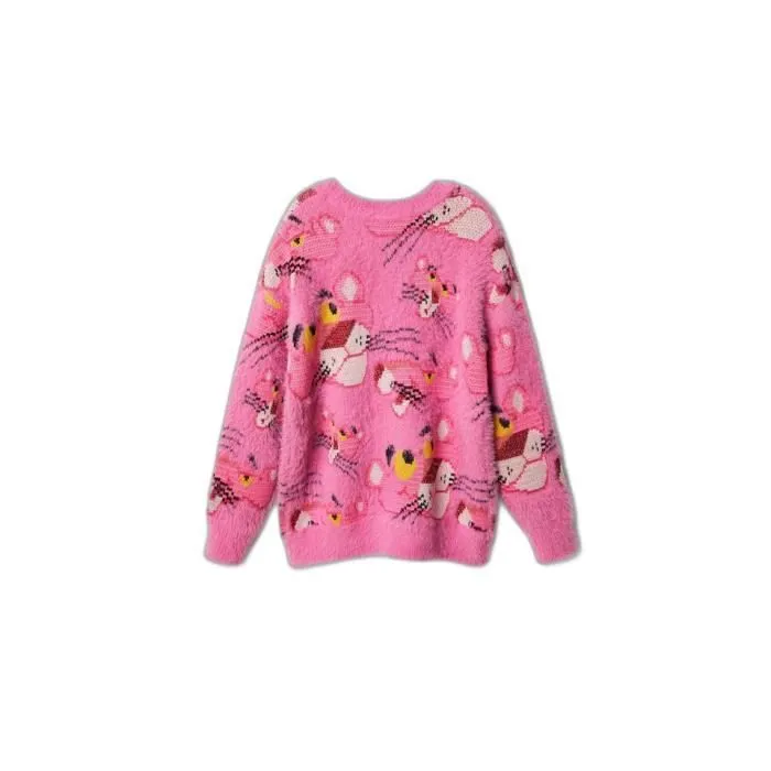 Pull fille Desigual Pink panther - rose - S-1