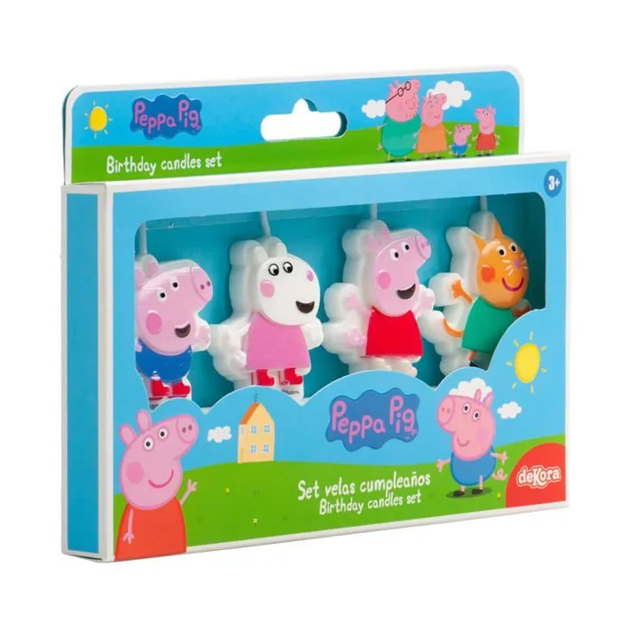 Bougie anniversaire - Dekora - Peppa Pig - Pack de 4 - Multicolore - 17,1 cm-2