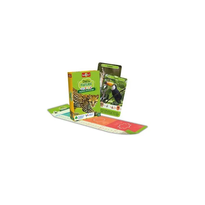 Jeu de cartes - BIOVIVA - Défis Nature Junior Mystères de la jungle - Enfant - 5 ans - Bleu/Vert-1