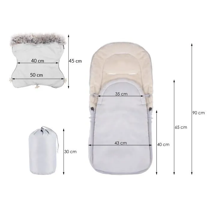 SPRINGOS® Chancelière universelle pour poussette, housse de siège de bébé, sac de couchage,chaude, couvre-jambe avec moufle-3