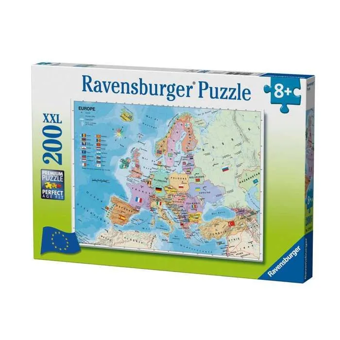 Ravensburger - Puzzle 200 pièces XXL - Carte d'Europe - Mixte - A partir de 8 ans-1