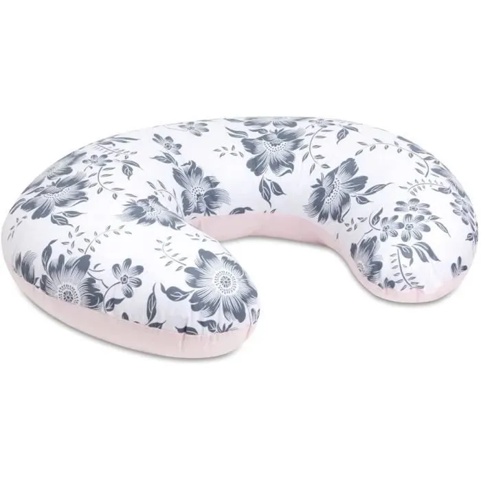 Bellochi Coussin D'allaitement avec Housse Coussin Allaitement 40x60 cm - 100% Coton - Pink Berry-0