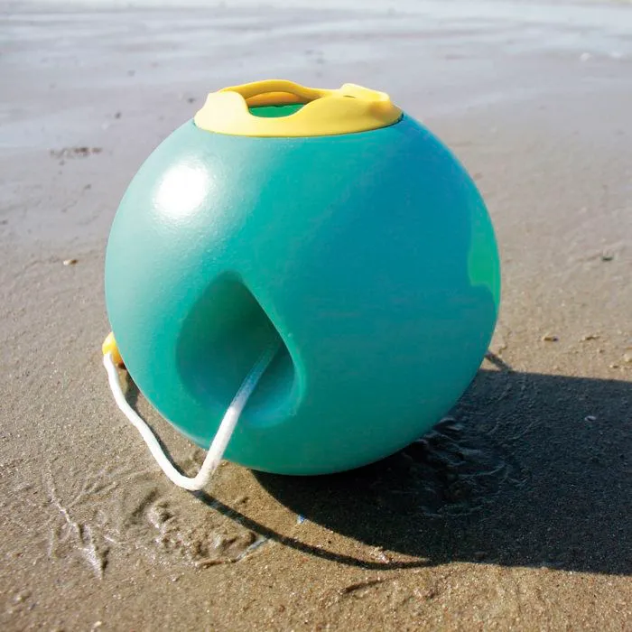 Jeu de plage - QUUT - Seau Ballo - Turquoise/Jaune - Pour enfant de 2 ans et plus-1