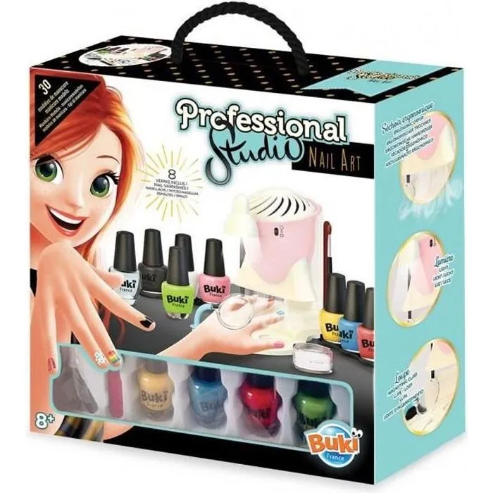Salon de manucure BUKI FRANCE Professional Studio - 30 modèles - Vernis, stickers, pochoirs et outils inclus-0