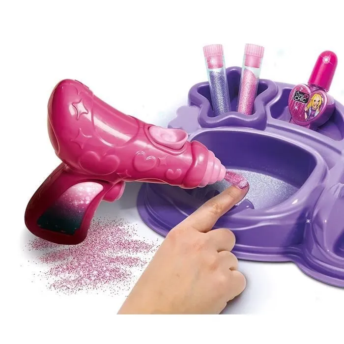 CLEMENTONI - Crazy Chic - Atelier Ongles - Vernis et paillettes - Rose - Pour enfant de 6 ans et plus-1