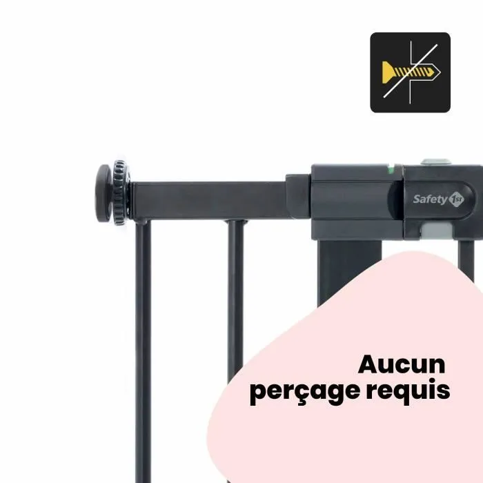 Safety 1st Extension de barrière de sécurité 14 cm Métal Noir-3