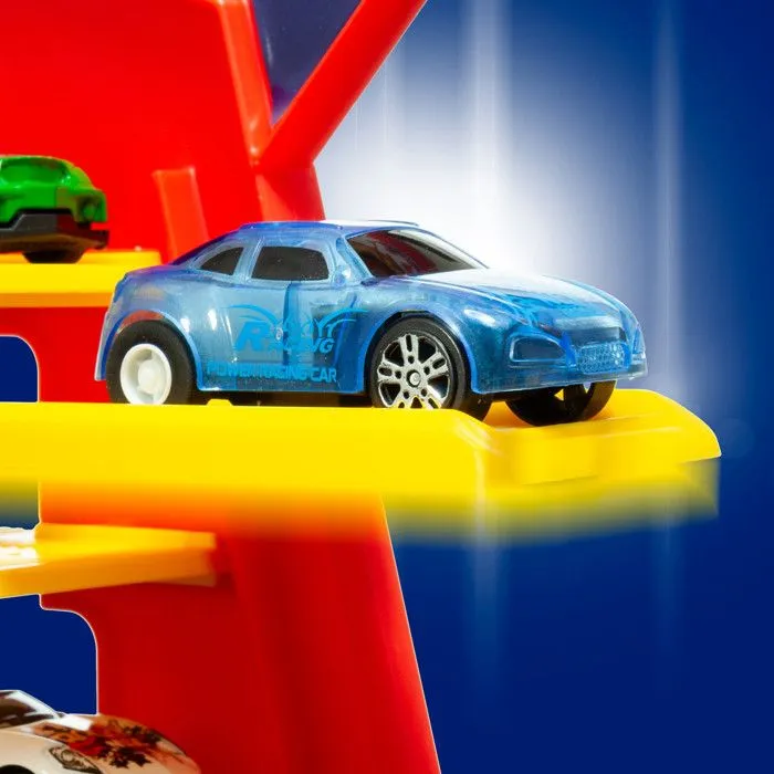 Molto Garage de Jouet Downtown 4 Étages XL avec Rampe en Spirale. Garage avec Station-Service et rampes. Jouet pour enfants-5